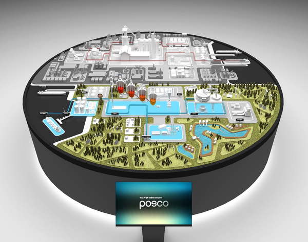 수소모빌리티+쇼 포스코그룹 부스에 마련된 수소환원제철
