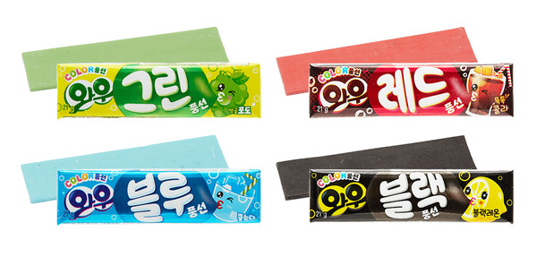 풍선껌 고정관념 깨다…오리온, 와우 신제품 4종