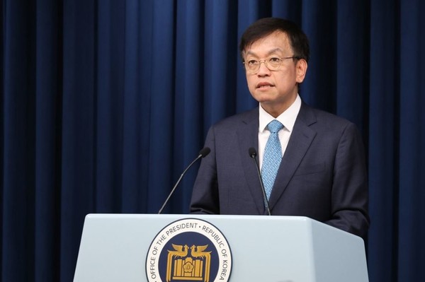 최상목 경제수석이 윤석열 대통령의 미국 국빈 방문에 관해 브리핑하고 있다. 사진/연합뉴스