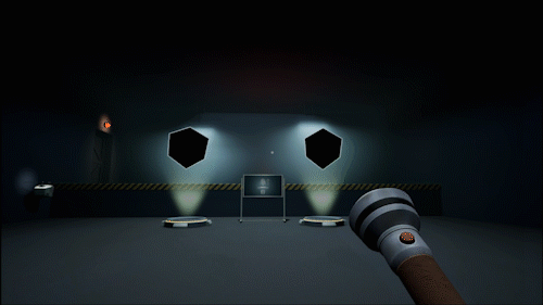 손전등으로 빛을 빛춰 2D 도형을 3D 실물로 변환할 수 있다. 실루엣에 속지말아야 한다. 속이 텅텅 빈 직육면체일 수도 있다. 사진/'팀 라이터스' 제공.