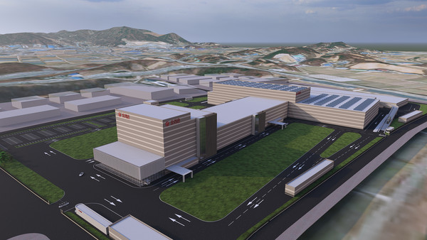 현대무벡스가 자동화 작업을 맡은 오리온 진천 통합센터 조감도