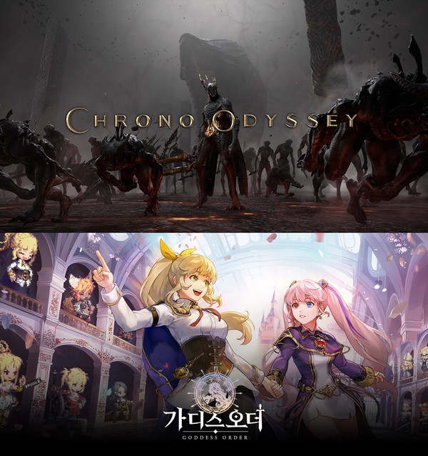 카카오게임즈가 3분기 연속 적자를 기록한 가운데 올해 하반기 출시 예정이었던 대형 신작 다수의 출시를 내년으로 연기했다. 올해 4분기 출시 예정에서 1년 이상 밀린 크로노오디세이(위)와 기존 예정대로 3분기 출시 예정인 가디스오더. 사진/카카오게임즈