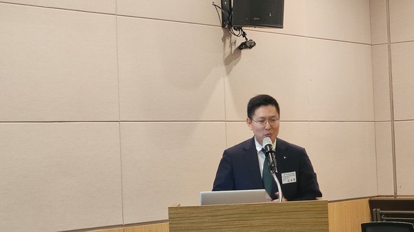 김승현 하나자산운용 ETF·퀀트솔루션 본부장이 26일 '1Q 샤오미밸류체인액티브' ETF 상장 기자간담회에서 상품 소개를 하고 있다. 사진/박윤식 기자