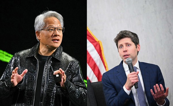 젠슨 황과 샘 올트먼. 사진/연합뉴스