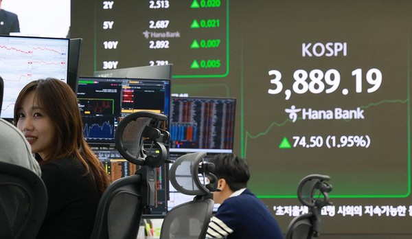 21일 코스피가 전 거래일 대비 9.15포인트(0.24%) 상승한 3823.84에 거래를 마감했다. 사진/연합뉴스
