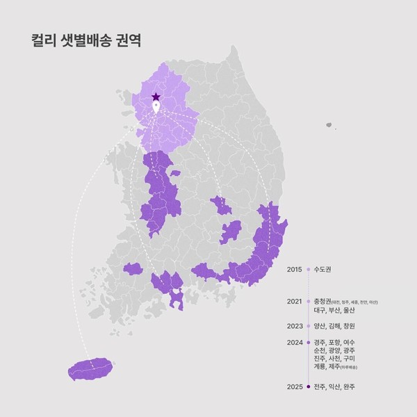 컬리는 이달 31일부터 샛별배송 권역을 전주·완주·익산까지 확대한다고 28일 밝혔다. 사진/컬리