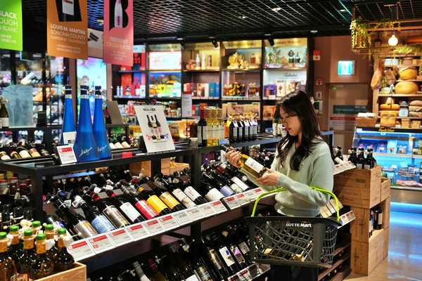 롯데마트 월드타워점 주류매장 전경. 사진/롯데쇼핑