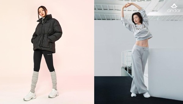 젝시믹스·안다르 광고 모델. 사진/각사 홈페이지