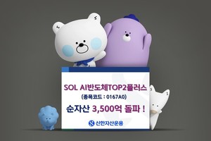 신한자산운용 'AI반도체TOP2플러스 ETF' 순자산 3500억 돌파